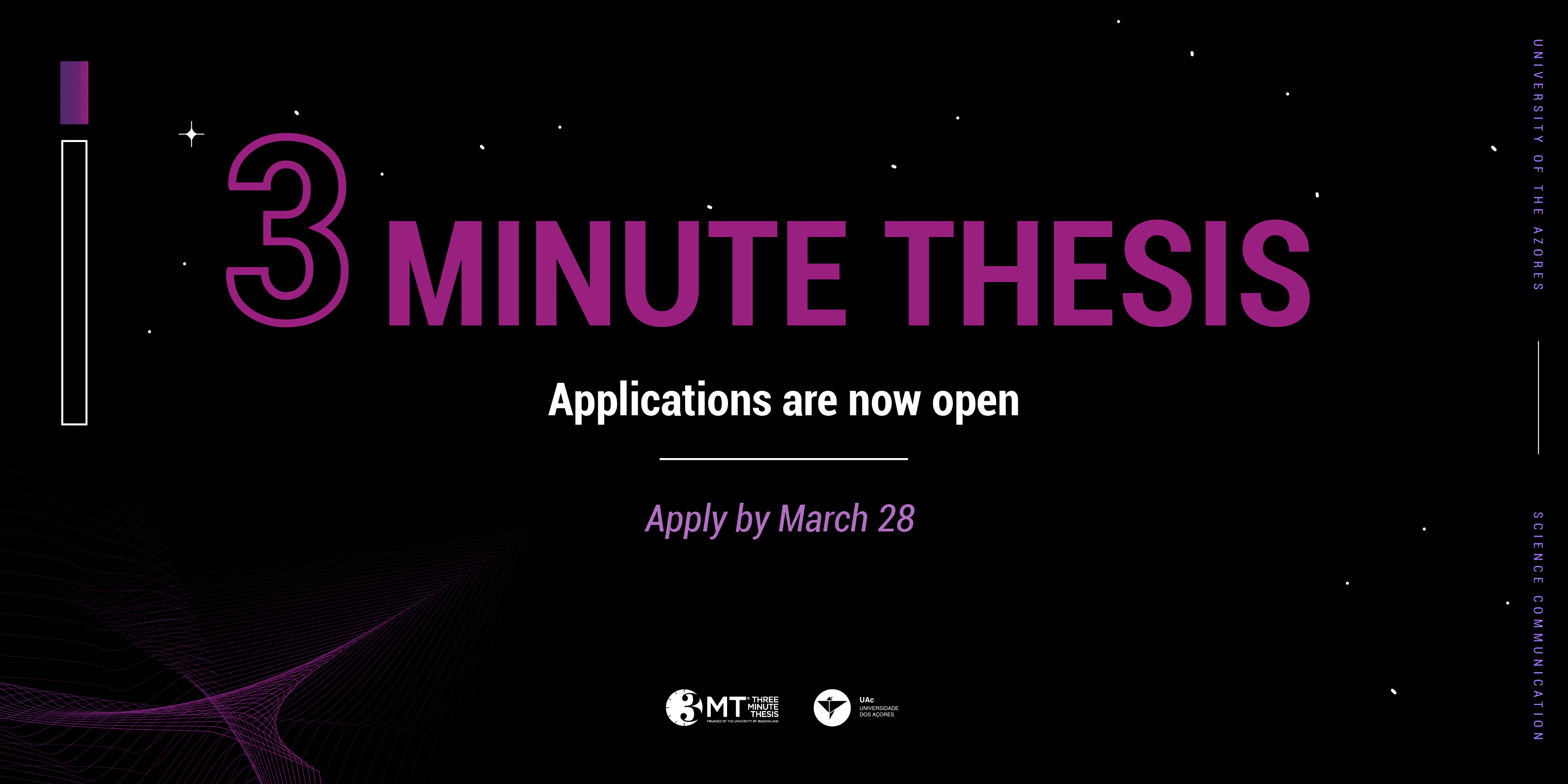 UAc promove a 1.ª edição do concurso “3MT® – Three Minute Thesis” 