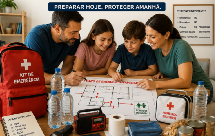 Edição n.º 81 da rubrica Cê de Ciência: a importância de preparar planos de emergência familiares.